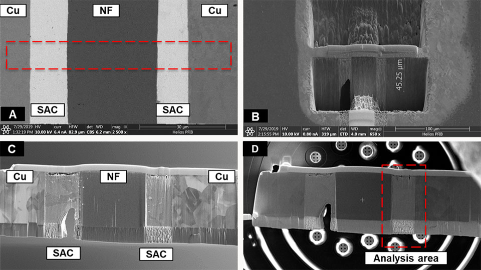 In-situ thermal aging of lead-free solder 